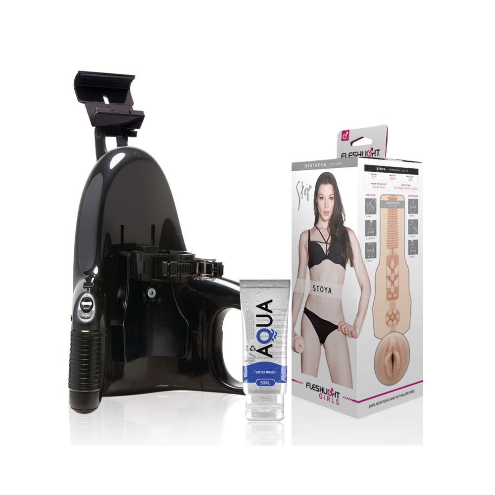 FLESHLIGHT - VAGINA STOYA DESTROYA + LANÇAMENTO UNIVERSAL + LUBRIFICANTE AQUA QUALITY 50 ML