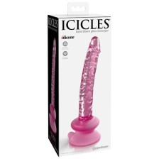 ICICLES - N. 86 GLASS DILDO WITH SUCTION CUP