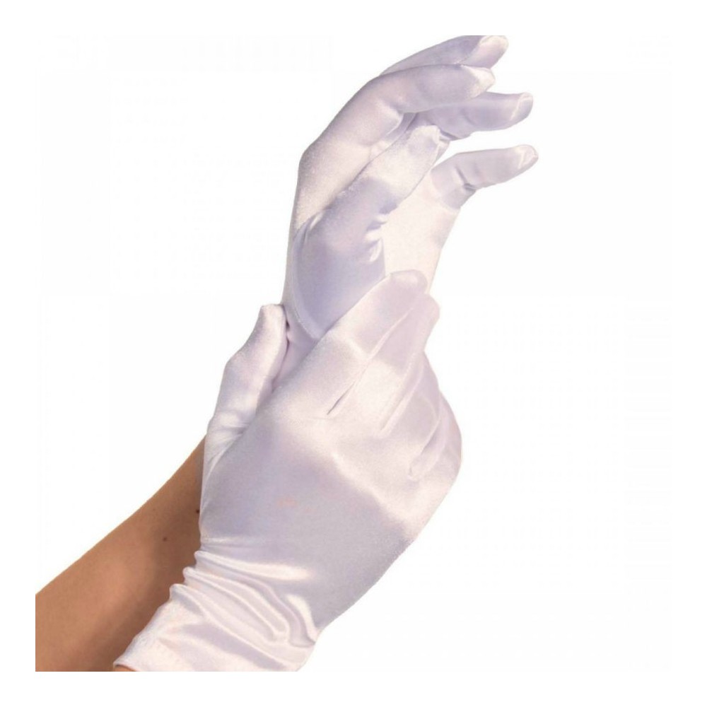 LEG AVENUE - GANTS SATIN BLANCS