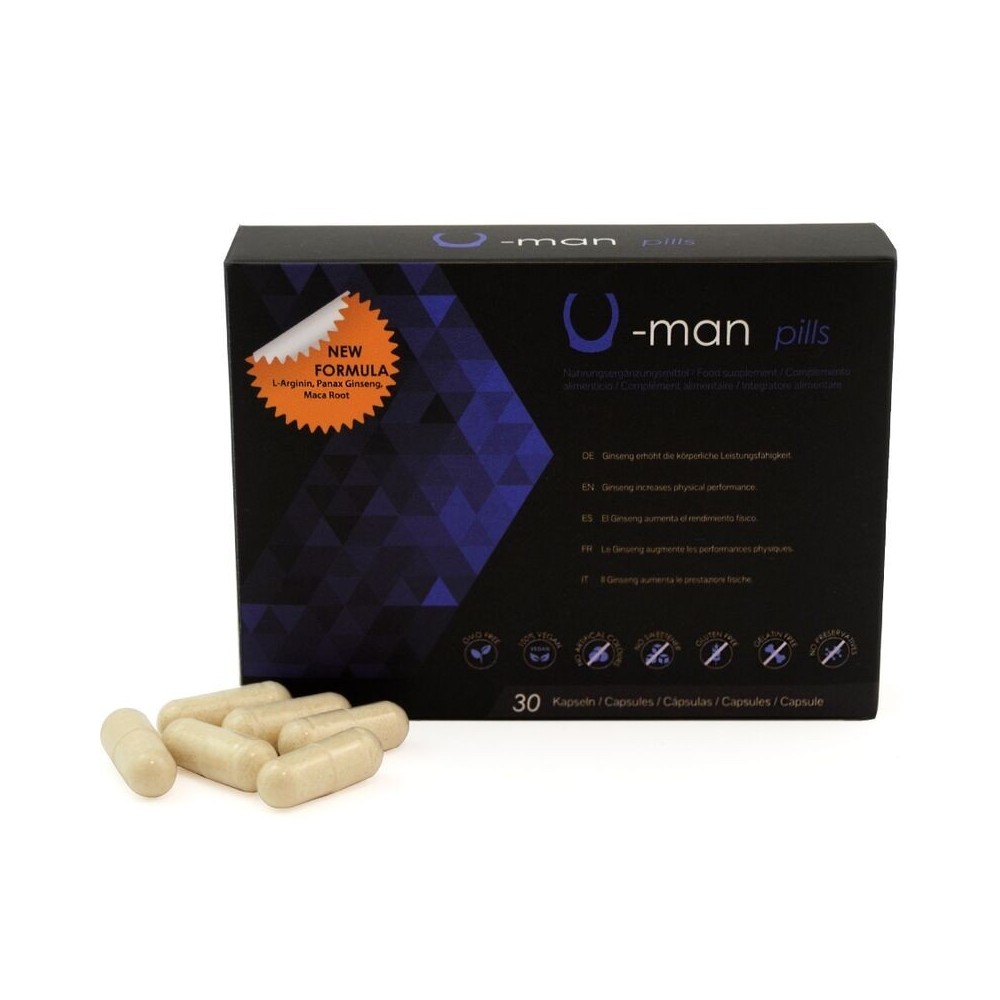 500 COSMETICS - U-MAN AUGMENTE LA TAILLE DU PÉNIS ET LA PUISSANCE SEXUELLE - 30 CAPSULES