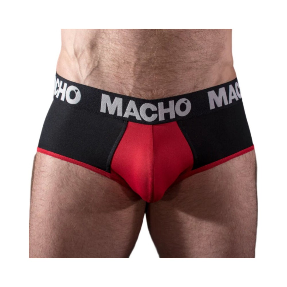 MACHO - MS26N SLIP PRETO/VERMELHO S