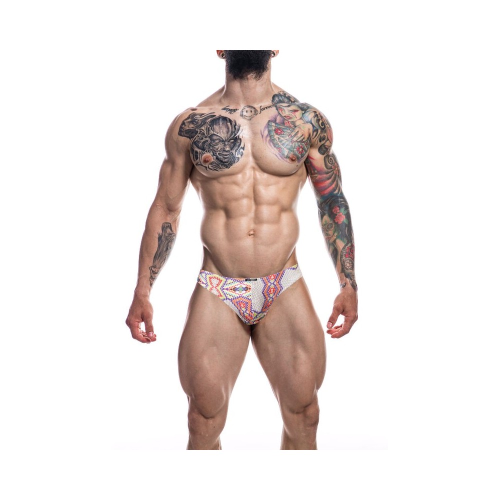 CUT4MEN - SLIP TAILLE BASSE AZTEC M