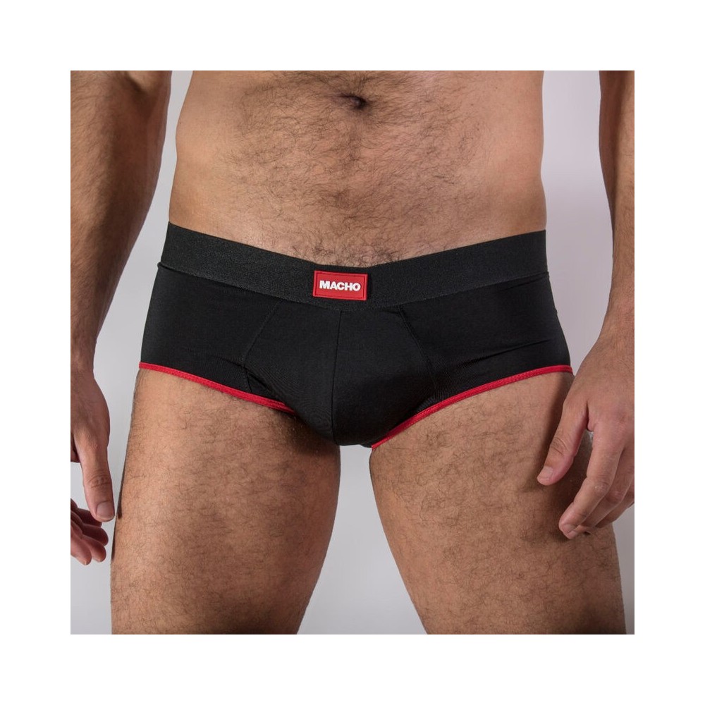 MACHO - CUECA MS24R VERMELHO ESCURO S