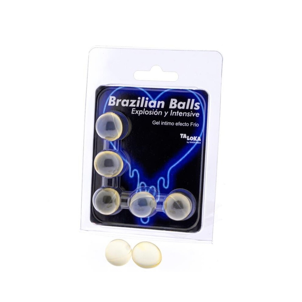TALOKA - 5 BOLAS BRASILEIRAS GEL EMOCIONANTE EFEITO FRIO E VIBRAO