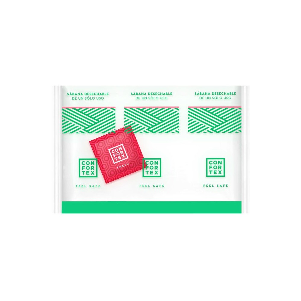 CONFORTEX - SABANAS HIGIÉNICAS DESECHABLES INVIDUAL + PRESERVATIVO FRESA