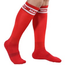 MACHO - CHAUSSETTES LONGUES HOMME TAILLE UNIQUE - ROUGE