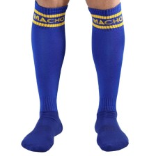 MACHO - CHAUSSETTES LONGUES HOMME TAILLE UNIQUE - BLEU