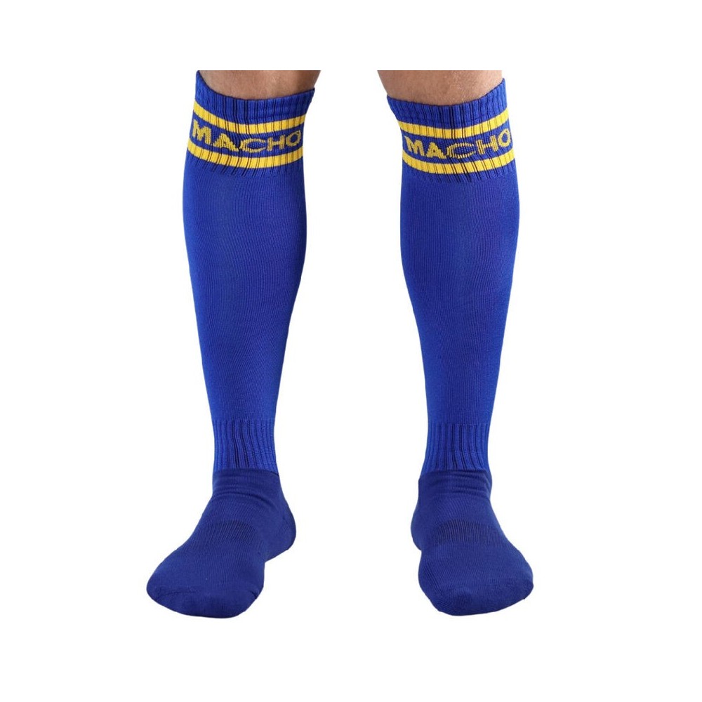 MACHO - CHAUSSETTES LONGUES HOMME TAILLE UNIQUE - BLEU