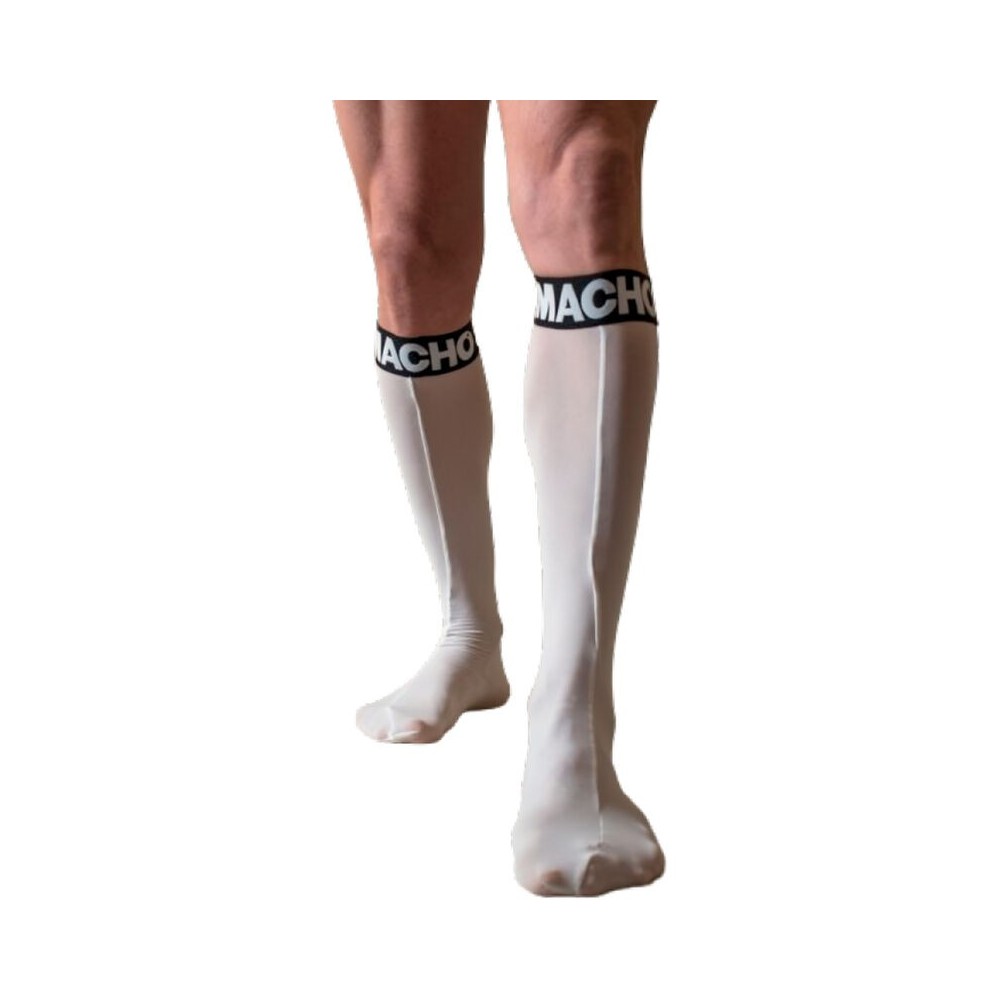 MACHO - CHAUSSETTES FINES TAILLE UNIQUE BLANCHE