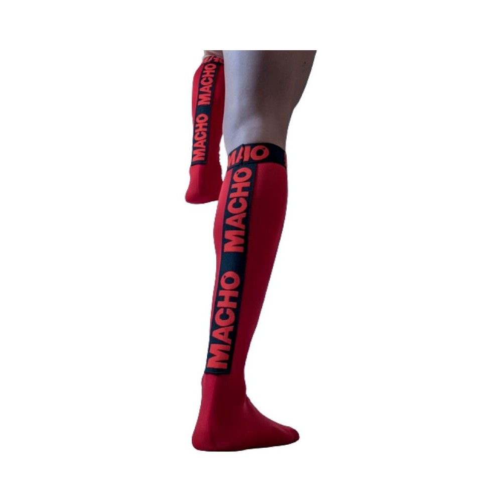 MACHO - CHAUSSETTES FINES TAILLE UNIQUE ROUGE