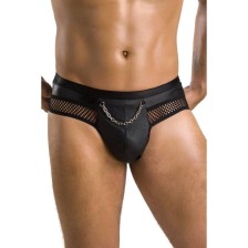 PASSION - 030 SLIP OUVERT TOM NOIR L/XL