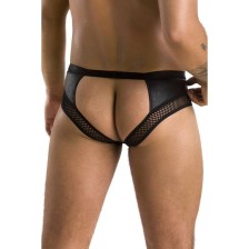 PASSION - 030 SLIP OUVERT TOM NOIR L/XL