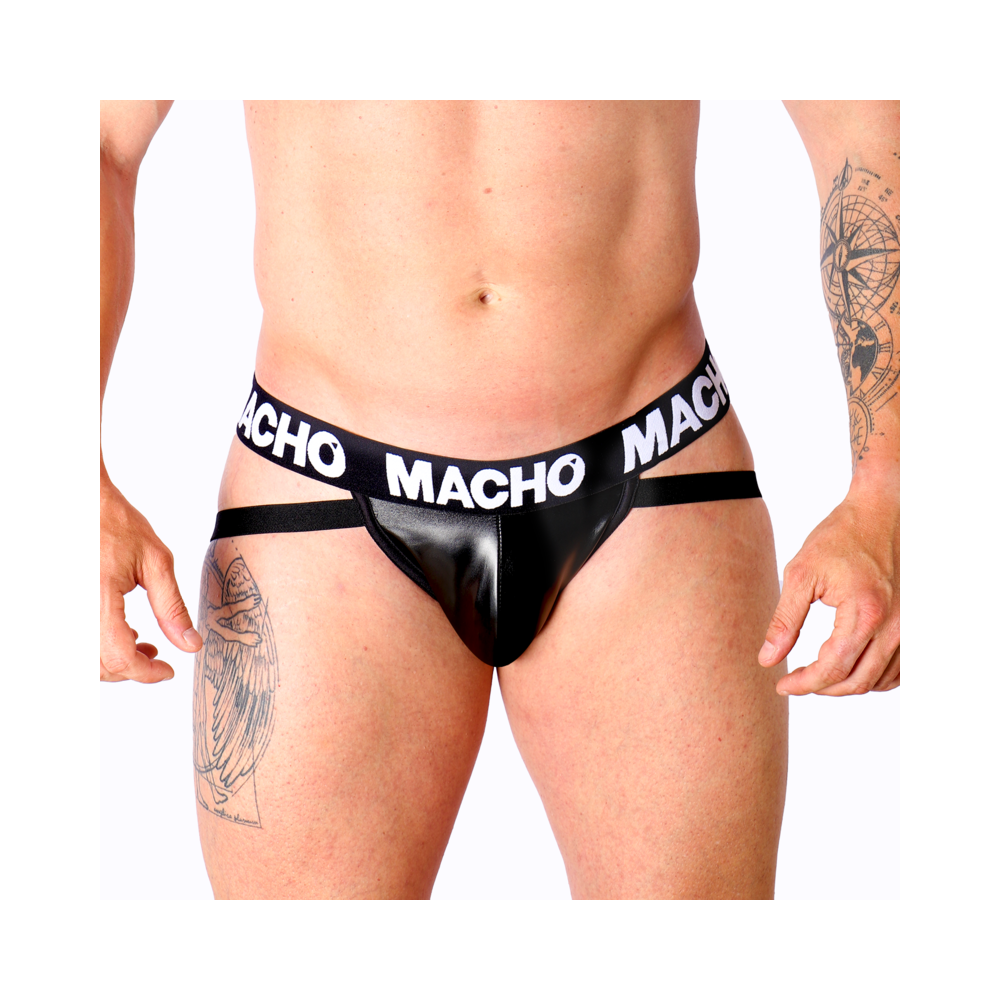 MACHO - MX25NC JOCK BLACK LEATHER S