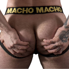 MACHO - MX25AC JOCK COURO AMARELO S