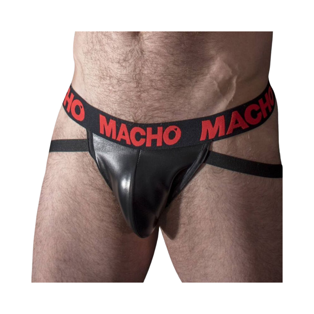 MACHO - MX25RC JOCK COURO VERMELHO S