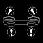FETISH SUBMISSIVE - BONDAGE SPREADER BAR WITH NOPRENE LINING