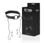 FETISH SUBMISSIVE - GAG RING WITH NIPPLE CLAMPS