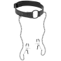 FETISH SUBMISSIVE - GAG RING WITH NIPPLE CLAMPS