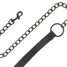 DARKNESS - COLLARE COMPLETAMENTE NERO CON GUINZAGLIO