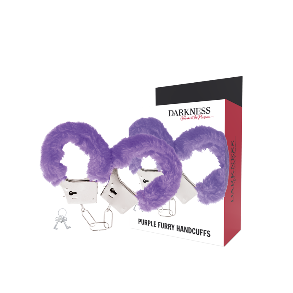 DARKNESS - PLEASURE FURRY HANDSCHELLEN LILA