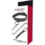 DARKNESS - COLLIER COMPLET FIN NOIR AVEC LAISSE