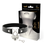 COQUETTE CHIC DESIRE - VEGAN LEATHER NECKLACE WITH HEART ACCESSORY WITH KEY
