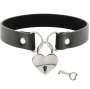 COQUETTE CHIC DESIRE - COLLANA IN PELLE VEGANA CON ACCESSORIO CUORE CON CHIAVE