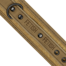 FETISH SUBMISSIVE ORIGIN - FUSSMANSCHETTEN AUS VEGANEM LEDER MIT NEOPRENFUTTER