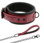 FETISH SUBMISSIVE DARK ROOM - HALSBAND MIT LEINE MIT NEOPRENFUTTER