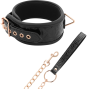 BEGME - BLACK EDITION PREMIUM VEGAN LEATHER COLLAR WITH NEOPRENE LINING