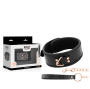 BEGME - BLACK EDITION PREMIUM VEGAN LEATHER COLLAR WITH NEOPRENE LINING