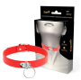 COQUETTE CHIC DESIRE - COLLIER CUIR VEGAN ROUGE FEMME ACCESSOIRE FÉTICHE