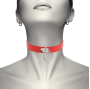 COQUETTE CHIC DESIRE - ROTE HALSKETTE AUS VEGANEM LEDER FETISCH-ACCESSOIRE FÜR FRAUEN