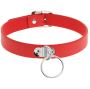 COQUETTE CHIC DESIRE - RED VEGAN LEATHER NECKLACE WOMAN FETISH ACCESSORY