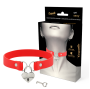 COQUETTE CHIC DESIRE - COLLIER EN CUIR VEGAN ROUGE AVEC ACCESSOIRE COEUR AVEC CL?