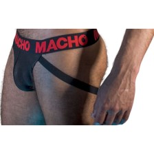 MACHO - MX26X2 JOCK PRETO/VERMELHO L