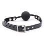 OHMAMA FETISH - BALL GAG IN SILICONE CON CINTURA IN PELLE (LUCCHETTO INCLUSO)