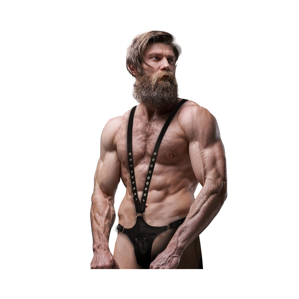 FETISH SUBMISSIVE ATTITUDE - ECO LEATHER BODY STRAP HARNESS MEN