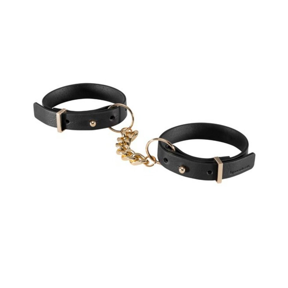 BIJOUX - INDISCRETS MAZE HANDCUFFS BLACK BRACELETS