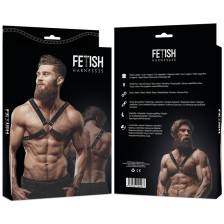 FETISH SUBMISSIVE ATTITUDE - ECO LEATHER CROSSED CHEST STRAP HARNESS MEN