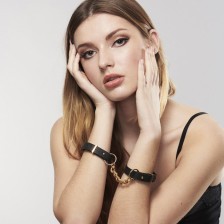 BIJOUX - INDISCRETS MAZE MENOTTES BRACELETS NOIR