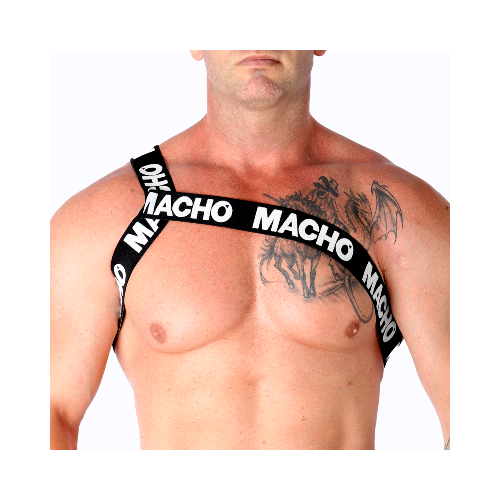 MACHO - ARNÊS ROMANO BRANCO S/M