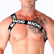 MACHO - ARNÊS ROMANO BRANCO L/XL