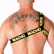 MACHO - ARNÊS ROMANO AMARELO S/M