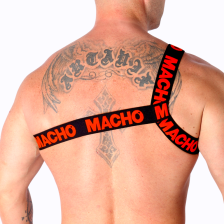 MACHO - ARNÊS ROMANO VERMELHO S/M