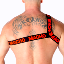 MACHO - ARNÊS ROMANO VERMELHO S/M