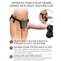 KING COCK - ELITE DELUXE VERSTELLBARES HARNESS-KIT RING MIT HODEN & DILDO 20.3 CM
