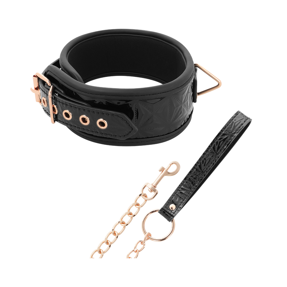 BEGME - BLACK EDITION PREMIUM VEGAN LEATHER COLLAR WITH NEOPRENE LINING