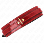KINK - WEINROTE VERSTELLBARE HALSKETTE MIT GOLDENEN DETAILS 29-42,5 CM X 4 CM