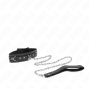 KINK - COLLIER EN CUIR PVC AVEC CEINTURE 105 CM RIVET STRASS 41,5 X 4 CM
